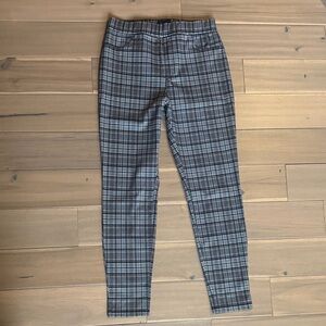 Sanctuary Plaid Leggings - Black and Gray